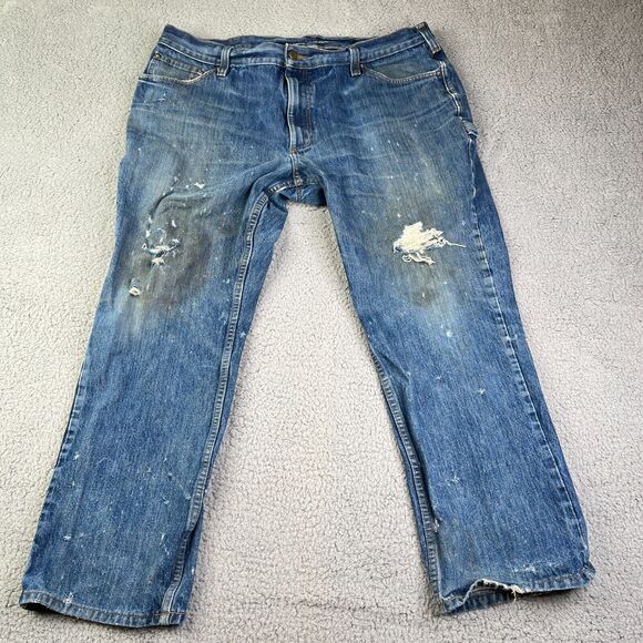 Carhartt Carpenter Jeans Mens 40 x 30 Rugged Flex Relaxed Fit Work Distroyed